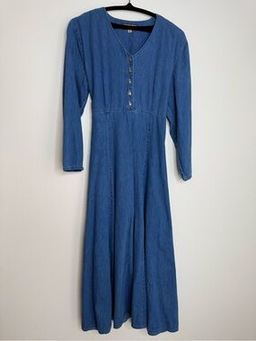Double D Ranch Vintage Denim Midi Dress Sz Small